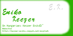 eniko keczer business card